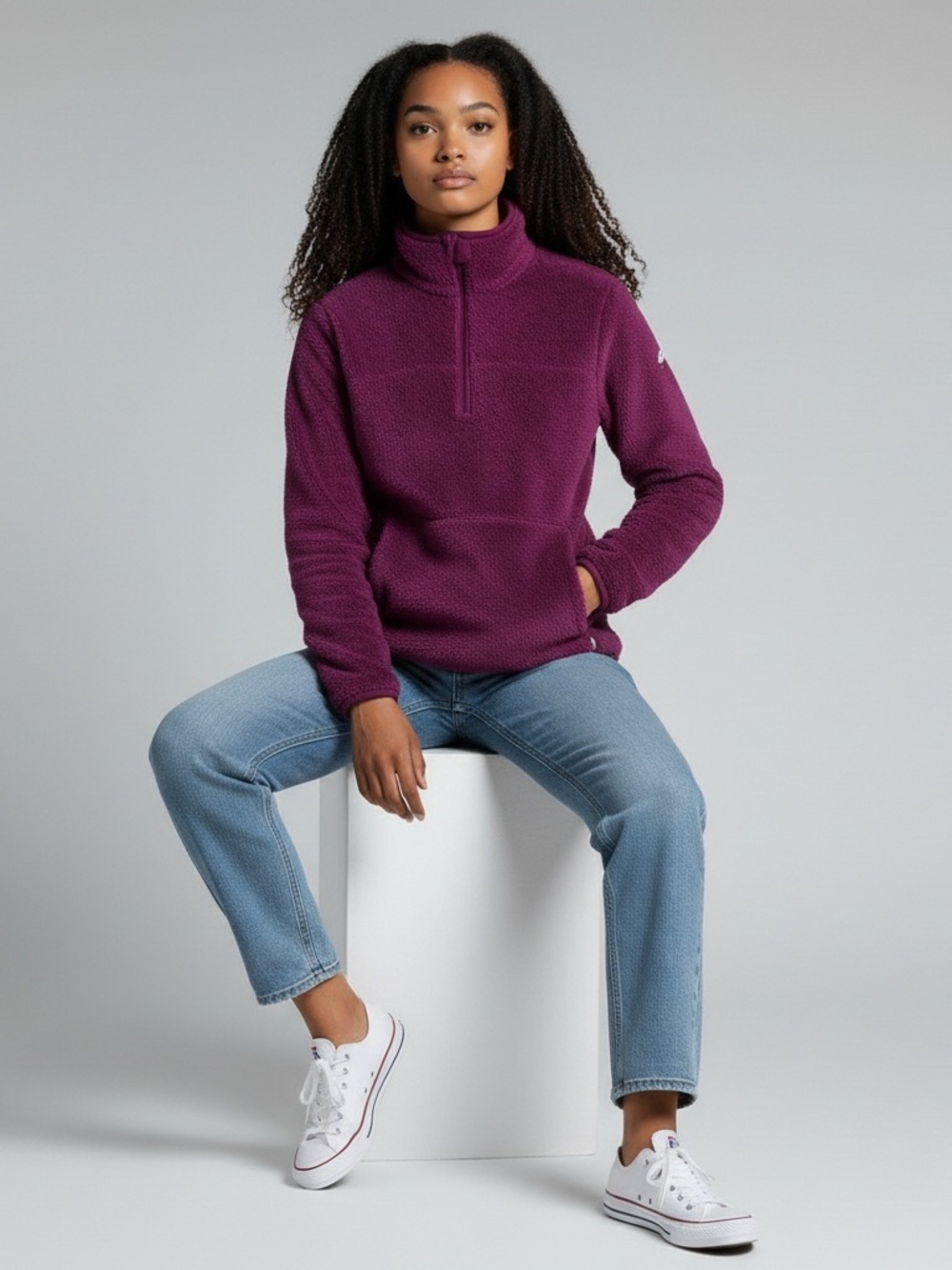 🌸 Eddie Bauer Fireside Plush Fleece 1/4 Zip — Women's Small 🌸